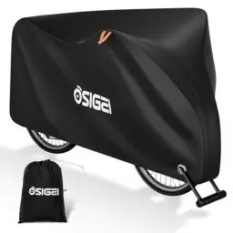 Produktbild: OSIGEI Fahrradabdeckung Wasserdicht 210D Oxford-Gewebe Hochwertige Fahrradgarage Plane Wasserfest 200 x 110 x 70 cm Hochwertige Fahrrad Abdeckplane mit Schlossösen Sonnenschutz Reißfestigkeit mit Beut