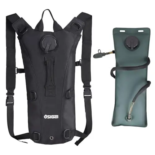 Produktbild: OSIGEI Trinkrucksack mit 3L Wassertank – Auslaufsicherer Trinkbeutel, Leichtes Design & Ergonomisch Verstellbar für Wandern, Radfahren, Fitness – Ideal für Outdoor-Fans, Sportler und Reisende