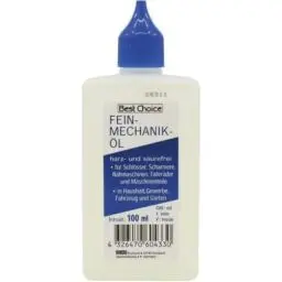 Produktbild: Osma 100 ml Flasche Feinmechaniköl Nähmaschinenöl Universalöl - Hohe Viskosität - Harzt nicht & geruchsneutral - Ideal für feinmechanische Komponenten, Scharniere, Türen, Fenster, Elektro-Rasierer