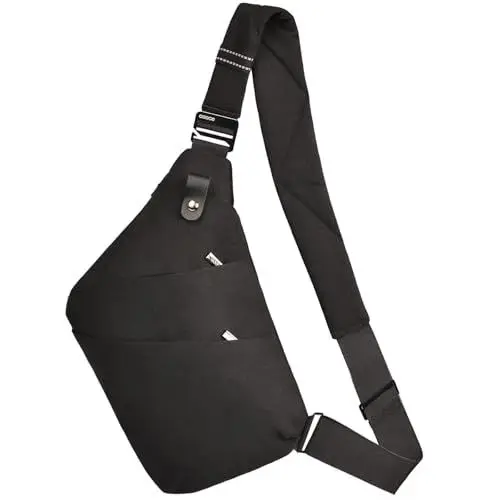 Produktbild: OSOCE Umhängetaschen Herren Wasserfeste Mini Bauchtasche Mehrere Taschen Schultertasche Anti-Diebstahl Sling Bag Crossbody Tasche Rucksack für Männer und Frauen