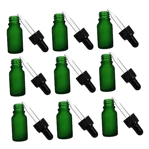 Produktbild: OSOLADY Flaschenset Mit 10 Auslaufsicheren Tropfflaschen Aus Glas Für Öle Und Cremes