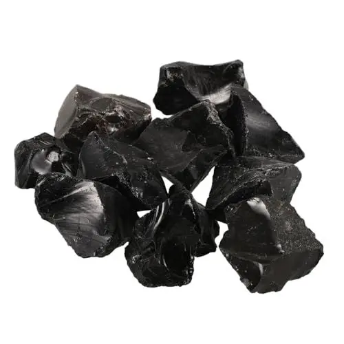 Produktbild: OSOLADY Obsidian-kristallsteine ​​– Dekorative Trommelsteine ​​und Kristalle Edelsteinformen Für Garten Hochzeitsdekoration