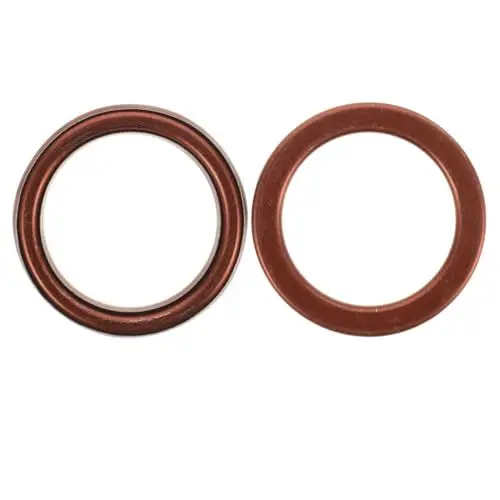 Produktbild: OSOLADY 2St Auspuffdichtung Auspuffflanschdichtung Auspuff-Pad Auspuffscheiben Dichtung für Auspuff Dichtungswechsel Unterlegscheiben für Auspuffrohre Dichtung Auspuffflansch Kupfer Coffee