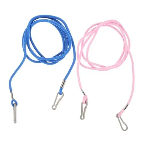Produktbild: OSOLADY 2St Skihandschuh-Lanyard Fäustlinge Seile Handschuhhalter Handschuhe Riemen Fäustlingsriemen handschuhband handschuhclip Riemenhalter für die Kommode Kamera-Lanyard Nylon Rosa