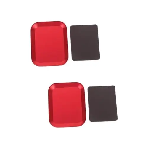Produktbild: OSOLADY 2 Stücke Metall Magnetische Schraube Tablett Rot Aluminium Legierung Platte Für Auto Boot Drone Magnetische Schraube Organizer Kompakte Größe Für