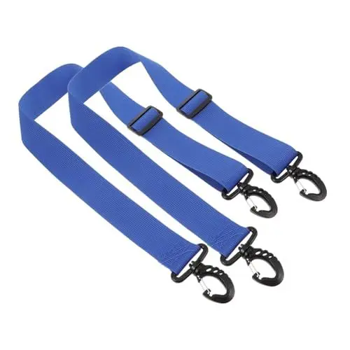 Produktbild: OSOLADY 2st Skischuhriemen Verstellbare Skiriemen Leine Für Rollschuhe Skischuh-fixierleine Träger Für Outdoor-Skates Tragegurt Für Skischuhe Professionelle Skischuhleine Nylongewebe Blue