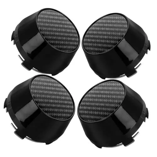 Produktbild: OSOLADY 4 Stücke Auto Auto Center Felge Abdeckung Auto Rad Hub Center Cap Set Carbon Faser Schwarz Felge Zubehör