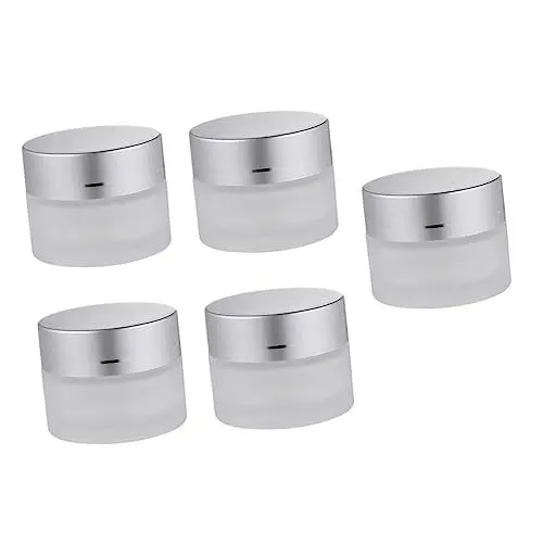 Produktbild: OSOLADY Hautpflegebehälter 5 Stück Cremetiegel Aus Milchglas Make-up-behälter Für Die Reiseaufbewahrung Von Cremes