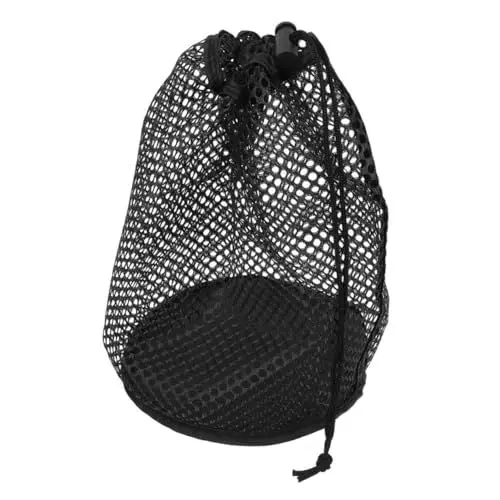 Produktbild: OSOLADY Golfball Netzbeutel Kordelzug Tasche Für Golfzubehör Schwarzer Mesh Beutel Für Golfbälle Praktische Aufbewahrungstasche Optimales Design Für Golfer Und Golfspieler