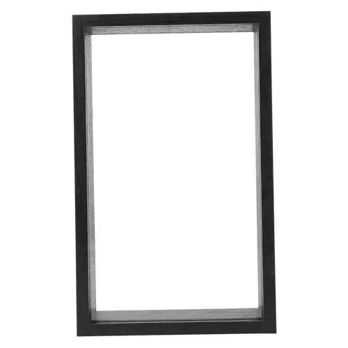 Produktbild: OSOLADY Kasten Hohler Fotorahmen Displayrahmen Für Kunstwerke Fotorahmen Selber Machen Schwebender Fotorahmen Blumenrahmen Blumen Bilderrahmen Schmetterlings-displayrahmen Massivholz Black