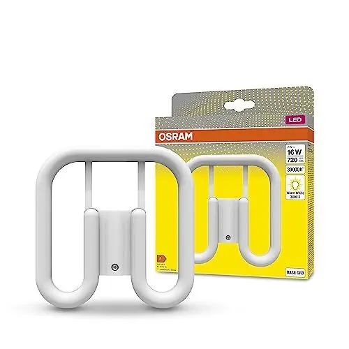 Produktbild: OSRAM DULUX LED SQ16 EM, GR8, 7W, 720lm, 3000K, warmweiße Lichtfarbe, LED-Ersatz für herkömmliche Kompaktleuchtstofflampen mit 2pol. GR8 Stecksockel, extrem lange Lebensdauer, keine Aufwärmzeit