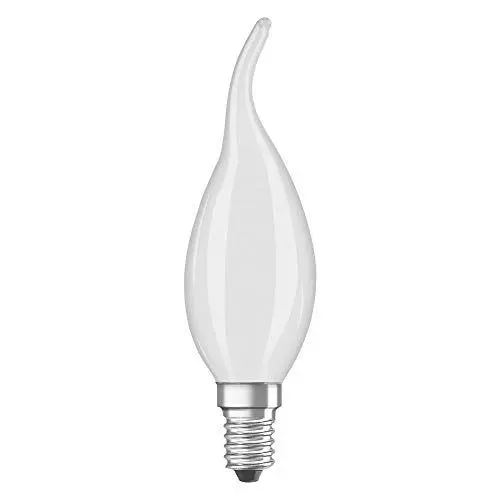Produktbild: OSRAM Dimmbare Filament LED Lampe mit E14 Sockel, Warmweiss (2700K), Windstoß Kerze, 4W, Ersatz für 40W-Glühbirne, matt, LED Retrofit CLASSIC BA DIM, Warmweiß