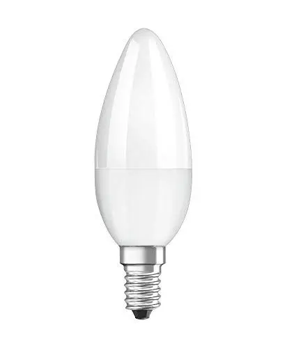 Produktbild: OSRAM Dimmbare LED Lampe mit E14 Sockel, Warmweiss (2700K), Kerzenform, 5W, Ersatz für 40W-Glühbirne, matt, LED SUPERSTAR CLASSIC B DIM