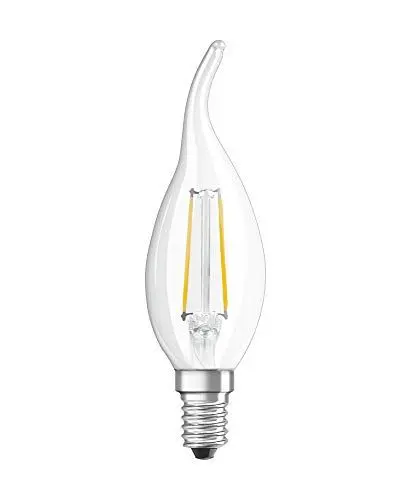 Produktbild: OSRAM Dimmbare Filament LED Lampe mit E14 Sockel, Warmweiss (2700K), Windstoß Kerze, 5W, Ersatz für 40W-Glühbirne, klar, LED Retrofit CLASSIC BA DIM
