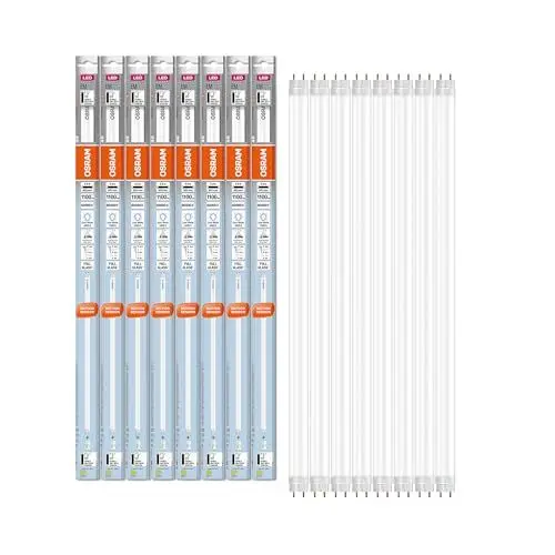 Produktbild: OSRAM LED-Röhren mit integriertem Mikrowellen-Sensor für elektromagnetische Vorschaltgeräte, 6.8 W, G13, Tube, double-ended, 4000 K, Glas with shatter protection, Kalt weiß, 8-er Pack
