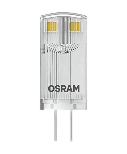 Produktbild: OSRAM LED Pin Lampe mit G4 Sockel, Warmweiss (2700K), 12V-Niedervoltlampe, 0.9W, Ersatz für herkömmliche 10W-Lampe, 10er-Pack