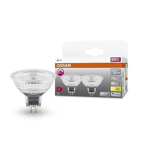 Produktbild: OSRAM LED SuperStar MR16 Dimmbare LED Lampe für GU5.3 Sockel, Reflektor-Lampe, GL, 345 Lumen, warmweiß (2700K), Ersatz für herkömmliche 35W Glühbirnen, 6er-Pack