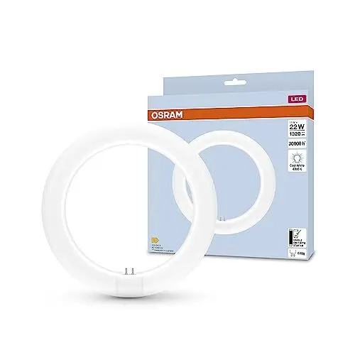 Produktbild: OSRAM LED TUBE T9C EM 22, ringförmige LED-Röhre, 11W, 1320lm, 4000K, kaltweißes Licht, LED-Alternative für klassische T9-Leuchtstofflampen, lange Lebensdauer, geringer Energieverbrauch