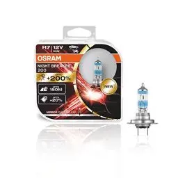 Produktbild: OSRAM NIGHT BREAKER 200, H7, +200% mehr Helligkeit, Halogen-Scheinwerferlampe, 64210NB200-HCB, 12V PKW, Duo Box (2 Lampen)