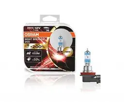 Produktbild: OSRAM Night Breaker H11, 200 Prozent Mehr Helligkeit, Halogen-Scheinwerferlampe, 64211Nb200-Hcb, 12V PKW, Duo Box (2 Lampen), Weiß