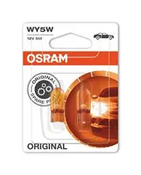 Produktbild: Osram Original WY5W Halogen-Signallampe, Blinklicht, 2827Na-02B, Ambra, Gelb, 12 V PKW, Doppelblister (2 Lampen)