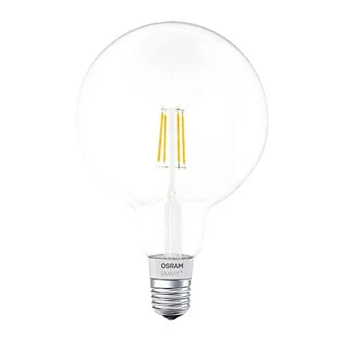 Produktbild: OSRAM SMART+ LED Filament Globe, Bluetooth Lampe mit E27 Sockel, dimmbar, ersetzt 50W Glühbirne, warmweiß , Kompatibel mit Apple Homekit und LEDVANCE Smart+ App für Android