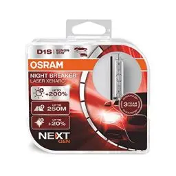 Produktbild: OSRAM XENARC NIGHT BREAKER LASER D1S Next Generation, +200 % mehr Helligkeit, HID Xenon-Scheinwerferlampe, 66140XNN-HCB, Duo Box (2 Lampen)