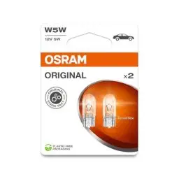 Produktbild: Osram ORIGINAL LINE 12V, W5W, Lampen mit Glasquetschsockeln, Doppelblister (2 Lampen), white