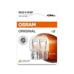 Produktbild: Osram ORIGINAL, W21/5W, Signallampen mit Glasquetschsockel, Doppelblister (2 Lampen), white