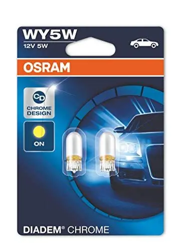 Produktbild: Osram WY5W (501A) 5W Diadem Chrome Design Blinkerbirnen 2827DC-02B Doppelpack