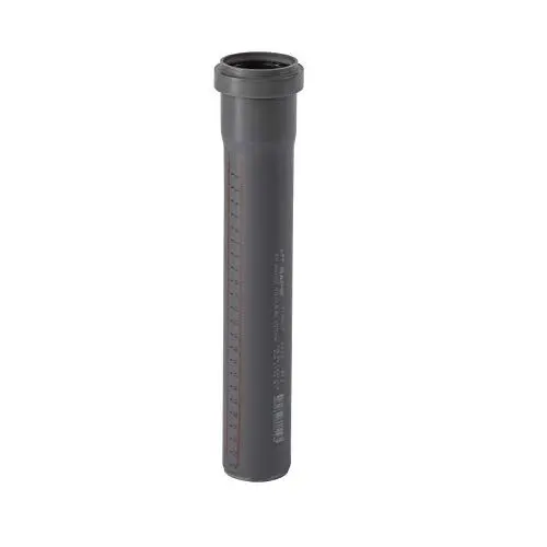Produktbild: Ostendorf HTsafe HT-Rohr mit Muffe DN 50 mm 250 mm, Grau, DN 50 x 250 mm