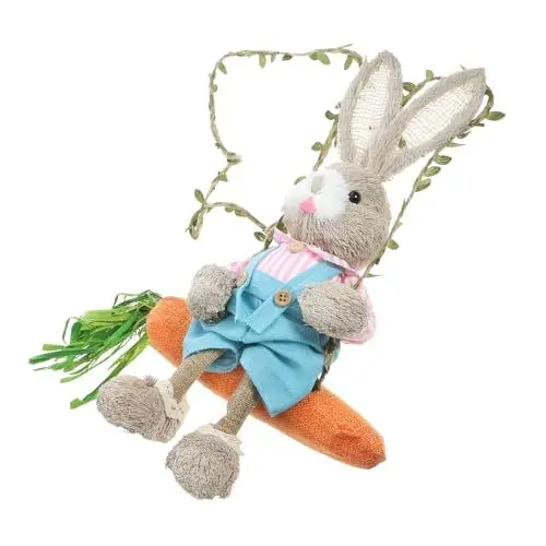 Produktbild: Ciieeo Ostern Garten Kaninchen Schaukel Statue Hängen Schaukel Ornament Figurine Garten Bunny Dekoration