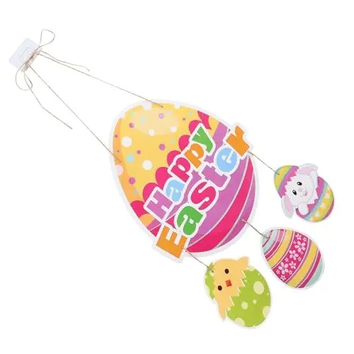 Produktbild: Osterzauber Frühlingsparty-hängedekoration -türkranz Osterei-anhänger Ostern-willkommensschild Osterdekoration Zum Aufhängen Festival- -Requisite Haustür Papier Türhänger