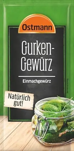 Produktbild: Ostmann Gewürze – Gurken Gewürz, zum Würzen beim Einmachen von sauren Gurken im Glas, für leckere Essiggurken und anderes Gemüse, 9 x 30 g