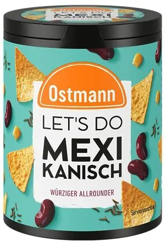 Produktbild: Ostmann Gewürze - Let's Do Mexikanisch | Gewürzzubereitung für Enchiladas, Fajita, Taco oder Chili con Carne | Würziger Allrounder mit Kreuzkümmel und Chili | 70 g in recyclebarer Metalldose