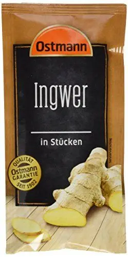 Produktbild: Ostmann Ingwer in Stücken, 6er Pack (6 x 15 g)