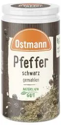 Produktbild: Ostmann Pfeffer schwarz gemahlen, 40 g (Verpackungsdesign kann abweichen)
