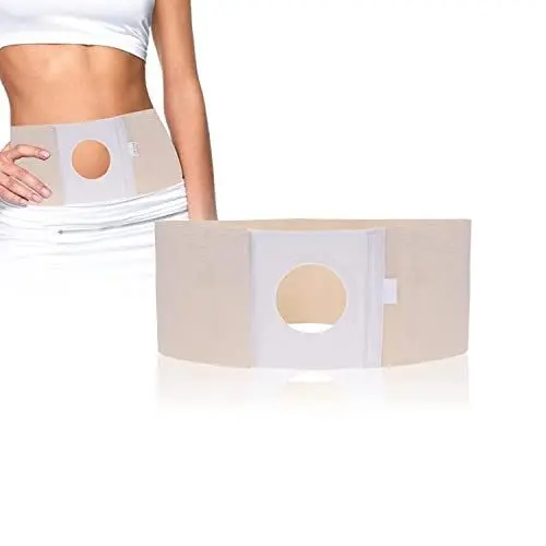 Produktbild: Ostomie Gürtel, Unisex Stoma Gürtel, Atmungsaktiv Stomabandage haut Stomaversorgung, Post Colostomy Bauchstütze Stoma Bandage, Bauchmuskeln Fixierung Pflege und Rückenstützgürtel (L)