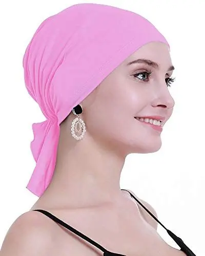 Produktbild: osvyo Bambus Chemo Kopftuch für Frauen mit Haarausfall - Krebspatienten Kopfbedeckung Turban in Versiegelter VerpackungBAMB0O Light PINK