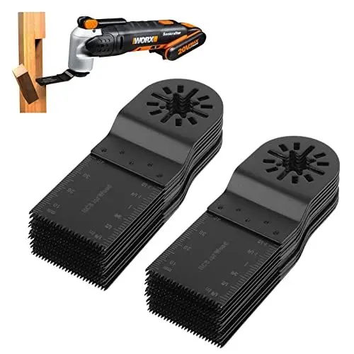 Produktbild: Oszillierende Sägeblätter Kit 20 TLG Sägeblatt Oszillierendes Zubehör Set zubehör Multitool Sägeblätter 34mm Sägeblätter Kohlenstoffstahl Antler Holz