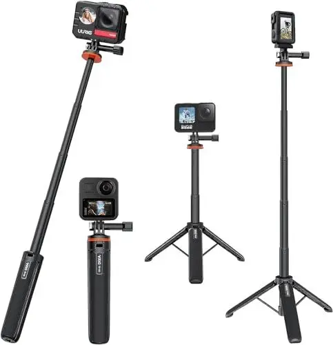 Produktbild: Osznmmg Mini Stativ für Insta360, 51cm Teleskopstativ für GoPro, Stativ Halterung für Action Cam, Tragbares Teleskopstativ für Fotografie, Selfie Stick für GoPro Hero/DJI Action 2/Insta360