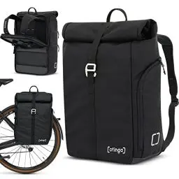 Produktbild: otinga Flip V1- Fahrradtasche und Rucksack in einem - extrem hohe Qualität und schickes Design - Geeignet als Gepäckträgertasche und Rucksack für jeden Gepäckträger und jedes Fahrrad (schwarz)
