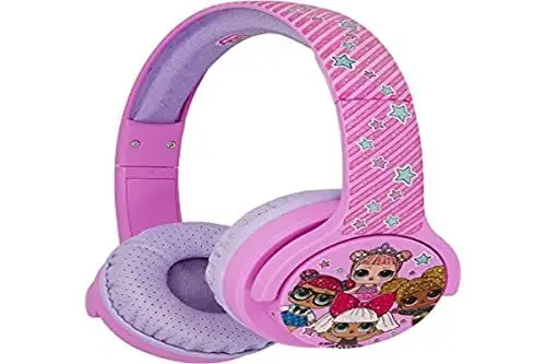 Produktbild: OTL Technologies LOL Glitterati Club JUNIOR BT Kopfhörer (gepolsterte Bügel, größenverstellbar, Bluetooth, für Kinder, Lautstärkenbegrenzung auf 85 dB, Unisex) - offizielles Lizenzprodukt