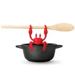 Produktbild: OTOTO Red die Kochlöffelhalter Krabbe - Kochlöffel Silikon Ablage für den Herd - BPA-Frei, Hitzebeständiger Grill & Küchenhelfer - Küchenutensilien Halter & Roter Löffelhalter mit Anti-Rutsch Design