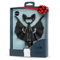 Produktbild: OTOTO 2-in-1 Korkenzieher, Goth Halloween Wein Geschenke, Gothic Küchenhelfer, Flaschenöffner Lustig Spooky, Flaschenverschluss (Vino Fledermaus)