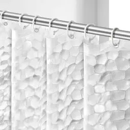 Produktbild: OTraki Duschvorhang Transparent 180 x 200cm Wasserwürfel Duschvorhänge Badvorhänge Fenster 3D Effekt Wasserdicht Anti Schimmel Eva Shower Curtains Halbtransparent Klar für Badezimmer