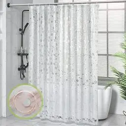 Produktbild: OTraki Duschvorhang 180x200 Eva-Material Antischimmel Wasserdicht Badvorhang mit Gewicht Bleiblock Unten für Dusche und Badewanne Duschvorhänge mit 12 Duschvorhangringen