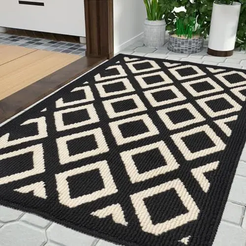 Produktbild: OTraki Fussmatte Innen, Schmutzfangmatte 60 x 90 cm, Teppich Waschbar, rutschfeste Fußmatte, Absorbierend Fussmatte für Eingang, Flur, Garten, Innen, Haustier
