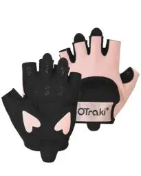 Produktbild: OTraki Sporthandschuhe Damen, Gym Handschuhe für Frauen Rosa Fitness Trainings Gloves Atmungsaktive Silikon Gepolstert Palm Schutz Übung Gewichtheben für Krafttraining Bodybuilding Kraftsport