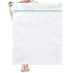 Produktbild: OTraki Wäschesack XXL für Waschmaschine 90x110cm Wäschebeutel Wiederverwendbare Feinmaschiges Wäschenetz Extra Groß mit Reißverschluß für Plüschbär Fleecedecke Bettwäsche Gardinen Bettwäsche EINWEG
